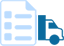 Logo of a blue truck with a white background - Canbus Emulator